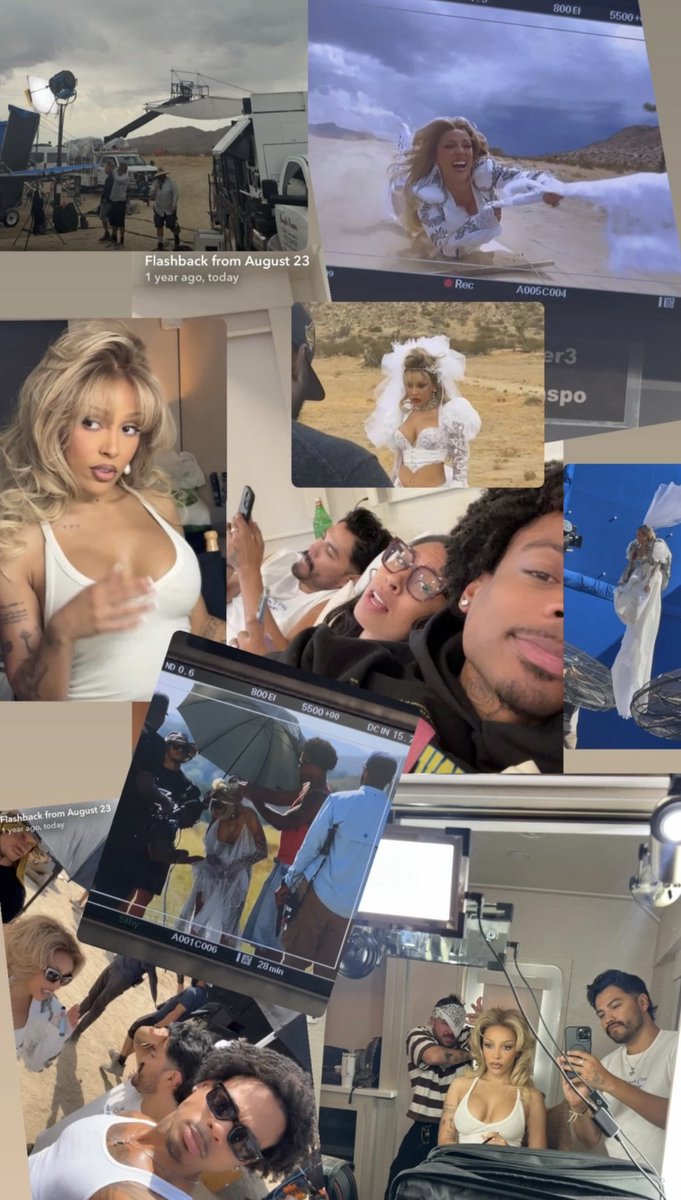 DojaHQs's tweet photo. BTS photos of @DojaCat and her team on set of the “Stranger” music video, which was filmed one year ago today. 

📷: @JStayReady_ https://t.co/6iGSfLQOdm