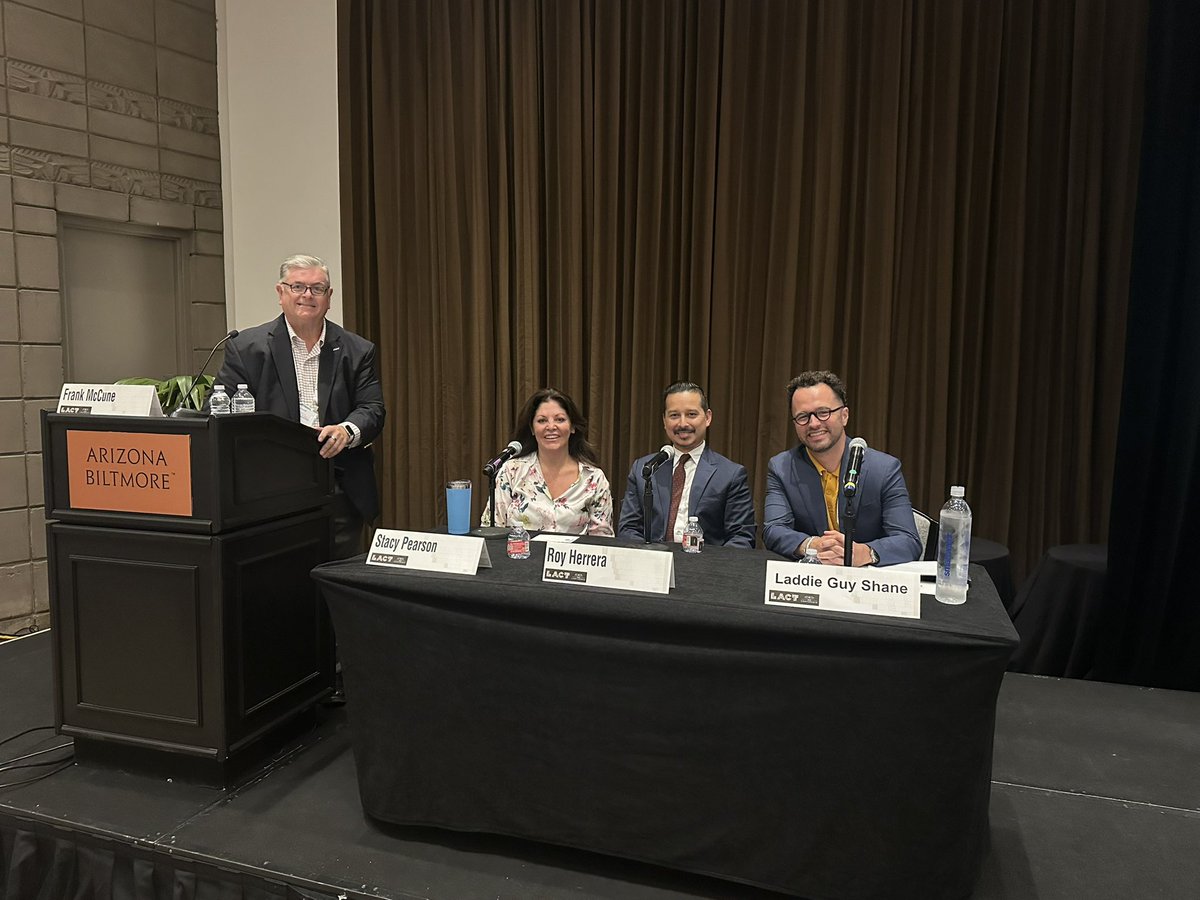 LaddieGuy's tweet photo. Thank you @AzCities for having me on the “Reading the Tea Leaves” political panel at this year’s Annual Conference.

Was a great conversation about Arizona politics, the issues shaping our communities, and what may be ahead. Appreciate the opportunity to join a terrific group of panelists and spend time with local leaders from across our state. #LACT26