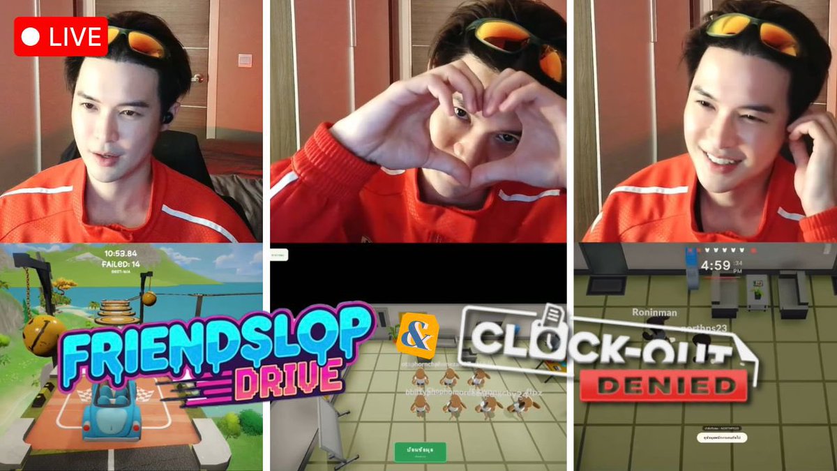 BillyRecording's tweet photo. [🔴Tiktok Live]

[23.08.2026] Billy Patchanon Live | Game : Friendslop Drive + Clock-out Denied (Demo) 

⛓️‍💥 https://t.co/pDUBs5sx33

#bbil1ypn @bbil1ypn 
#star1ight #star1ightตี้เกม https://t.co/9h4kMv4s7A