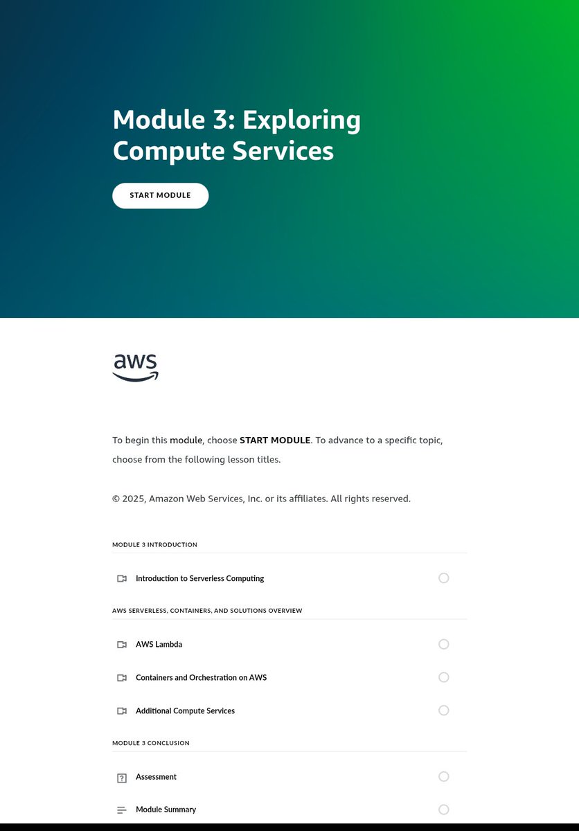 iconiquecyber's tweet photo. Day 3 of my AWS learning journey ☁️🚀
Module 3: Exploring Compute Services ✅
Day 3 ✅ Keep learning. Keep building.
#AWS #AWSSkillBuilder #CloudComputing #CyberSecurity #100DaysOfCloud https://t.co/8iUYxQk2Vh