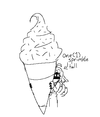PrinceSuzuya's tweet photo. Legend has it if I go a day with out a Sweet Treat there will be consequences.... 

thank u for da doodle Cain :3c #cryptidgallery https://t.co/mrdK7hwxVJ