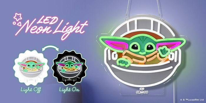 StarWarsRenmei's tweet photo. グローグーデザインのLEDネオンライトが、株式会社PGAより8月下旬に発売

各種イベント・催事、ECサイトにて発売予定

「LEDネオンライト [グローグー]」
参考価格：￥7,980（税込） https://t.co/RVCsf3TarT