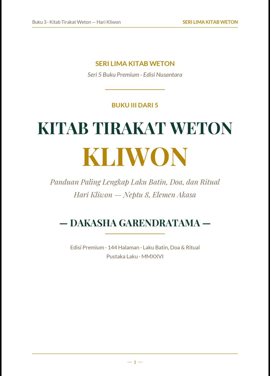 8niladira's tweet photo. Kitab Tirakat Weton Nusantara 
https://t.co/t14v1BCwob

Pedoman Laku &amp; Etika Lima kitab dalam seri ini berpegang teguh pada pedoman berikut. Bacalah sebelum berlatih, dan jadikan sebagai kompas setiap kali Anda ragu. https://t.co/JX6aCCqFn2