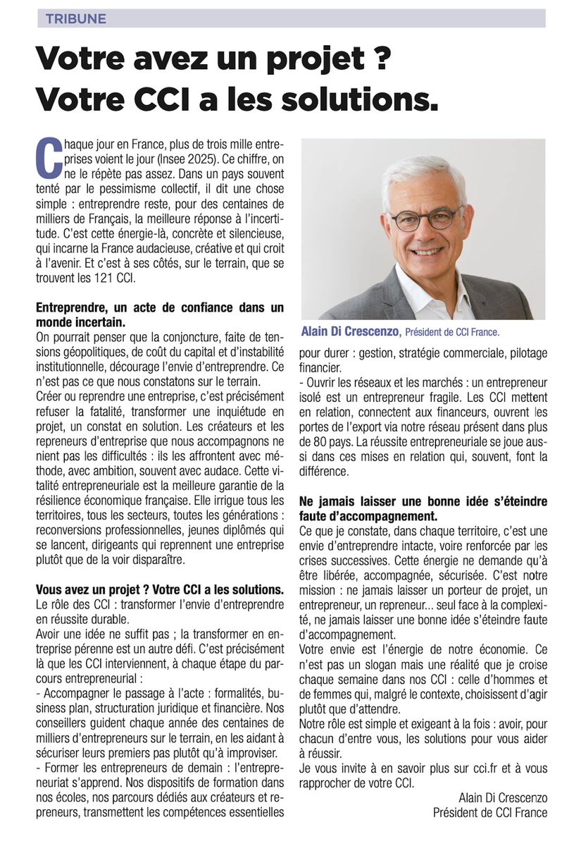 ccifrance's tweet photo. 🔵 Vous avez un projet ? Votre CCI a les solutions.
En savoir + avec le président de @ccifrance , @DiCrescenzo_A 🎙👇 et sur https://t.co/UwG9fO11Fz
#France #économie #MaCCI #proximité https://t.co/qnXdlpRLfD