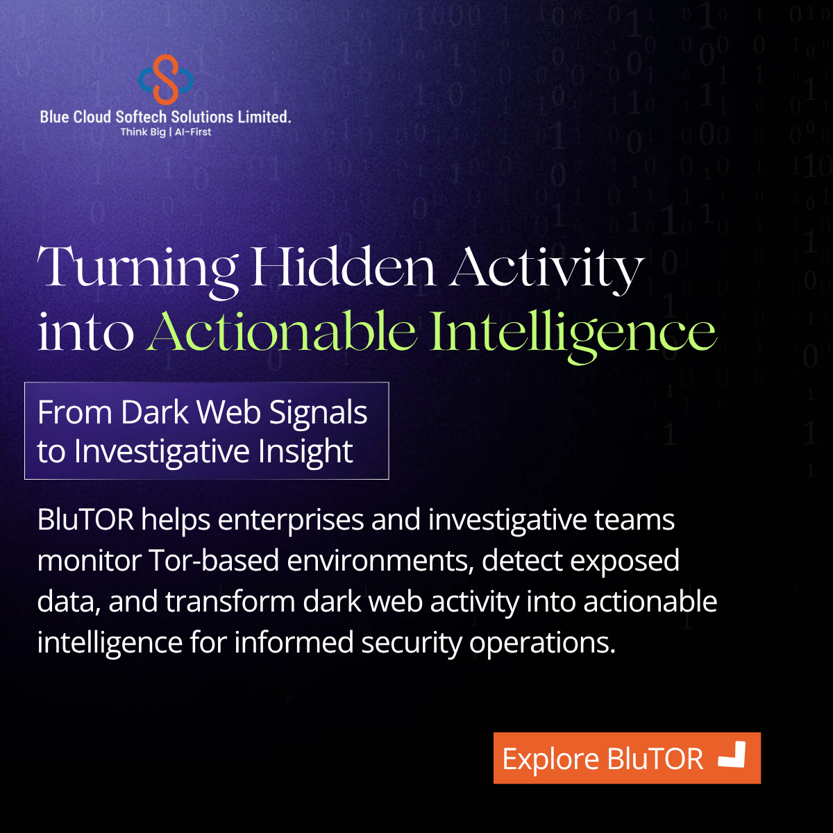 BCSS_bluecloud's tweet photo. 🌐 See Beyond the Visible.

BluTOR turns dark web signals into actionable threat intelligence—helping security teams detect risks earlier and respond faster.

🔐 Stay ahead. Stay informed.

#BluTOR #CyberSecurity #ThreatIntelligence #DarkWebMonitoring https://t.co/KKSLMle3T5