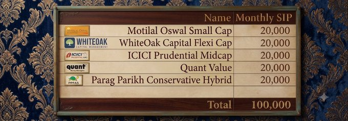 bomisbth_'s tweet photo. your views about this Mutual Fund SIP Portoflio?
she is 32 yr old, working for an IT MNC in Pune.
why she added a debt fund.🤔 https://t.co/IegDvPztx1