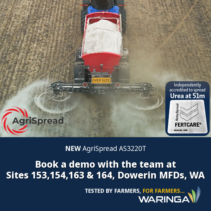 waringaag's tweet photo. π Dowerin Machinery Field Days is just 2 sleeps away!
Come and visit us to explore the latest machinery from @agrispreadirl, @elmersmfg, @Geringhoff, @GBessonSAS & @highlinemfg.
π Sites 153, 154, 163 & 164
π
26β27 August
#DowerinMachineryFieldDays #WaringaDistribution https://t.co/Gft8zCxANw