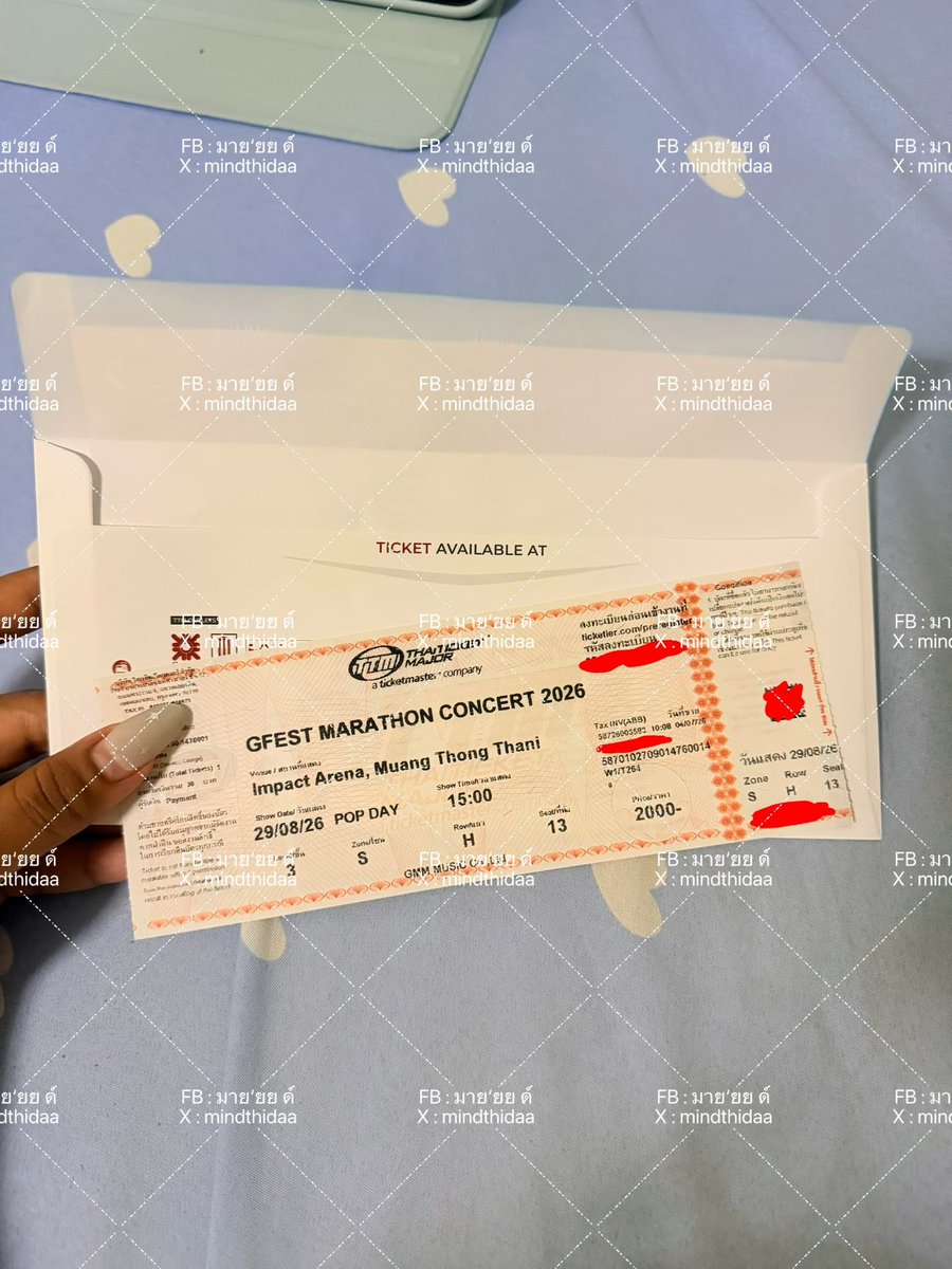 mindthidaa's tweet photo. 🔴ปล่อยบัตรMarathonConcert2026✨
(งานชนกับงานเมนตัวเอง😂)

รอบ POP DAY 🫶🏻
(ปล่อยราคาหน้าบัตร+ธรรมเนียมเลยครับ)

Zone S Row H (แถวแรกของบัตร 2000)

นัดรับชนมือได้เลย / ส่ง 50

#NONTTANONT #Jeffsatur #INKWARUNTORN #THETOYS #BOWKYLION #PUN
#MarathonConcert2026
#GFest
#GMMShow https://t.co/6yGclfSYRL
