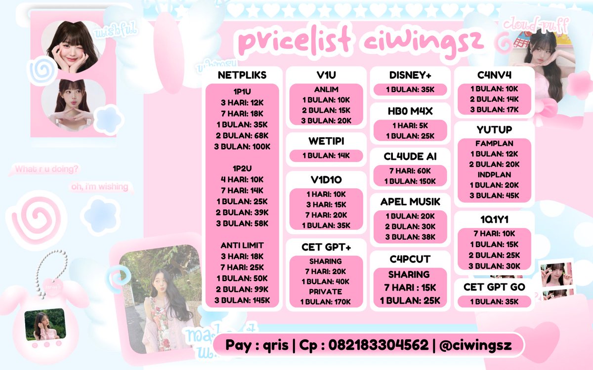 FHappyTrs's tweet photo. ★ WTS WTB JUAL BELI NEED APLIKASI APP PREMIUM MURAH GARANSI TRUSTED HARIAN DAN BULANAN ★

☎️ : https://t.co/kXjgy2zIhK
testi : https://t.co/tEos6VD1iv 

#zonauang https://t.co/agHgY6xhln