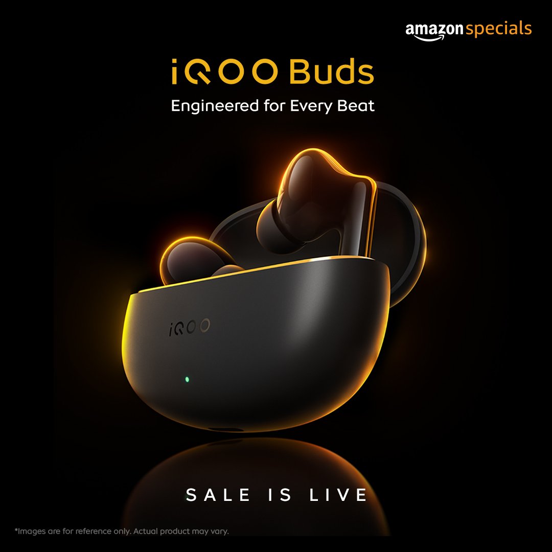iqoocommunity's tweet photo. 🎧 The wait is OVER.
iQOO Buds are now LIVE! 🔥
Your next audio upgrade is just a click away.
🛒 Exclusively on Amazon.
#iQOOBuds #iQOO #SaleIsLive #Amazon https://t.co/ziLLQKGc5q