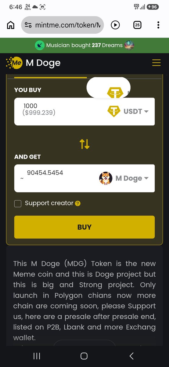 MDoge2025Aug's tweet photo. https://t.co/QvBwZBHEz3 Buy MDoge first in low price buy MDoge in ustd now buy and sell it good luck https://t.co/JmSF4JoJHl