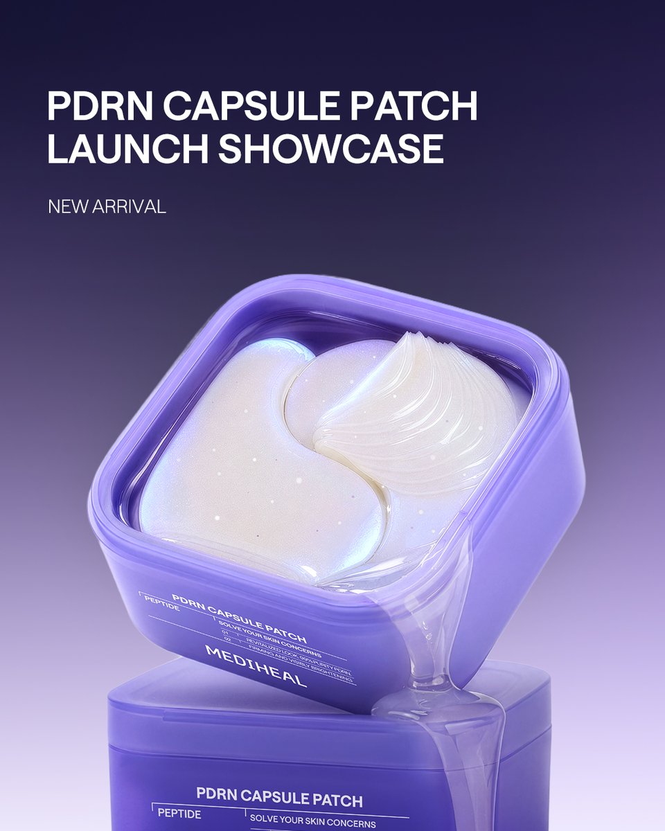 mediheal_kr's tweet photo. NEW #PDRN 캡슐 패치 출시💜
메디힐 PDRN 캡슐 패치 펩타이드 멀티 솔루션

순도 99% PDRN + 로즈 펩타이드 캡슐로
주름·탄력·잡티·붓기까지 한 번에 케어!

✅ 얼굴 곳곳의 주름을 매끈하게 케어!
✅ 꺼져 보이는 피부 탄력부터 눈 밑 볼륨까지 탄탄하게!
✅ 매일 아침 신경 쓰이는 베개 자국과 눈가 붓기 개선!
✅ 메이크업 끼임 걱정 없이 매끈한 화잘먹 피부 완성!

다양한 피부 고민을 한 번에 케어하는 토탈 주름 솔루션 패치!
론칭 기념 올리브영에서 120매 대용량 2만 원대로 만나보세요.

✨8/24~8/25 올리브영 론칭 쇼케이스 혜택
45,000원 > 25,200원 

🔥8/24 #오늘의특가 
45,000원 > 24,900원 (2만 원 할인)

🔗https://t.co/dacwZ7Gnfo

#메디힐 #PDRN패치 #아이패치 #안티에이징