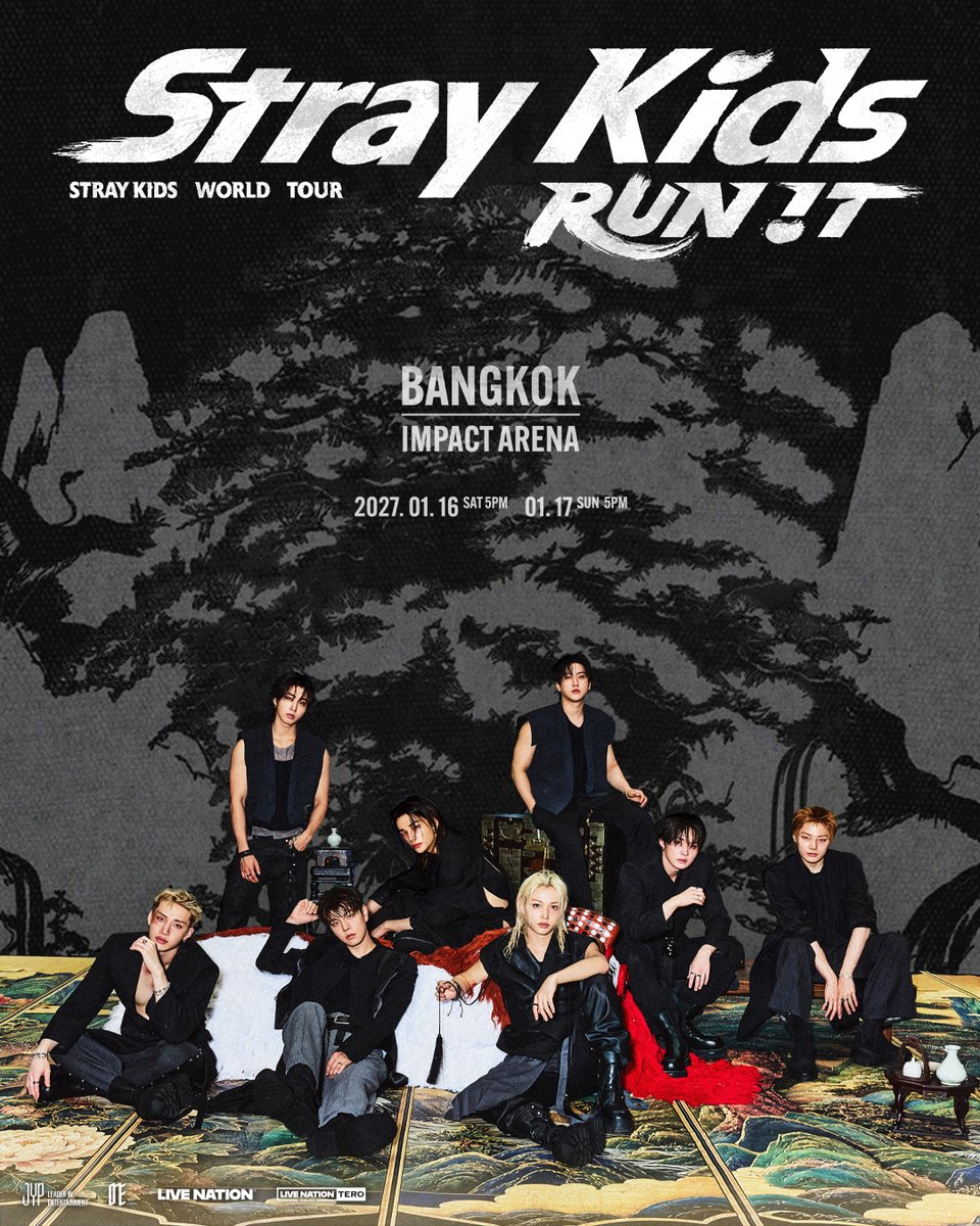 livenationth's tweet photo. (1/2) ฉลองต้นปีกับโชว์สุดอิมแพ็ค ที่สเตย์ไทยจะไม่นิ่งใน “Stray Kids World Tour <RUN IT BANGKOK>”
🗓️ 16 - 17 ม.ค. 2570 | อิมแพ็ค อารีน่า

***ลูกค้าจะต้องสมัครบัญชีใช้งานและซื้อบัตรผ่าน https://t.co/HaijSfRxeo เท่านั้น การแสดงนี้ไม่มีการจำหน่ายบัตรที่เคาน์เตอร์ไทยทิคเก็ตเมเจอร์ และลูกค้าจะได้รับ Mobile Ticket เพื่อใช้เข้าชมการแสดง (ไม่มีการออกบัตรกระดาษ)***

🎫 จำหน่ายบัตร
• พรีเซล STAY 6TH GENERATION PRESALE: 21 ก.ย. (10:00 - 22:00 น.) ที่ https://t.co/W3mubZP5qE
• พรีเซลสำหรับสมาชิก ไลฟ์ เนชั่น เทโร: 22 ก.ย. (10:00 - 22:00 น.) ที่ https://t.co/zDCxAadh4o เท่านั้น สมัครสมาชิกฟรี!
• จำหน่ายบัตรทั่วไป: 23 ก.ย. (10:00 น. เป็นต้นไป) ที่ https://t.co/W3mubZP5qE

📌 หมายเหตุ:
• ผู้ชม 1 ท่าน ต้องใช้ 1 ชื่อ-นามสกุล ที่พิมพ์ด้วยตัวอักษรภาษาอังกฤษ ต่อบัตร 1 ใบ (ห้ามใช้ชื่อซ้ำ)
• การซื้อบัตรทางเว็บไซต์ในวันที่ 21 ก.ย. - 23 ก.ย. 2569 โปรดกดรับคิวซื้อบัตรได้ที่หน้าเว็บไซต์ https://t.co/HaijSfRxeo ล่วงหน้า 1 ชั่วโมงก่อนเปิดจำหน่าย ตรวจสอบขั้นตอนการรับคิวที่ https://t.co/HaijSfRxeo
• รอบพรีเซลเปิดจำหน่ายทุกราคาบัตร โดยมีจำนวนจำกัดในแต่ละรอบ
• การสมัครสมาชิกเพื่อรับสิทธิ์พรีเซลสำหรับไลฟ์ เนชั่น เทโร และสมัครสมาชิก STAY 6TH GENERATION PRESALE ไม่ได้เป็นการรับรองว่าท่านจะสามารถซื้อบัตรเข้าชมการแสดงได้แต่อย่างใด ทั้งนี้ขึ้นอยู่กับจำนวนบัตรพรีเซลที่เปิดขายในช่วงเวลานั้น ๆ ด้วย ซื้อก่อนมีสิทธิ์ก่อน
• รอบพรีเซล STAY 6TH GENERATION PRESALE: ซื้อบัตรได้ 2 ใบ ต่อ 1 เลขสมาชิก ต่อรอบการแสดง
• รอบพรีเซลสำหรับไลฟ์ เนชั่น เทโร: ซื้อบัตรได้ 2 ใบ ต่อ 1 การสั่งซื้อ
• รอบจำหน่ายบัตรทั่วไป: ซื้อบัตรได้ 4 ใบ ต่อ 1 การสั่งซื้อ
• การมองเห็นในบางโซนและบางที่นั่งอาจถูกจำกัด เนื่องจากรูปแบบของการแสดง โครงสร้างของเวที รวมไปถึงอุปกรณ์ต่างๆ จากการแสดง ขอสงวนสิทธิ์ในการยกเลิกหรือขอเงินคืนจากเหตุผลดังกล่าว
• ผู้ถือแพ็คเกจวีไอพีจะได้สิทธิ์ในการเข้าพื้นที่ชมการแสดงในโซนดังกล่าวก่อน โดยไม่ได้มีพื้นที่กั้นเฉพาะสำหรับแพ็คเกจวีไอพีแต่อย่างใด
• ไม่อนุญาตให้ผู้ชมอายุต่ำกว่า 12 ปีเข้าชมการแสดง สำหรับผู้ชมที่อายุต่ำกว่า 16 ปีควรมีผู้ปกครองดูแล
• หากบัตรสูญหาย ไม่สามารถออกบัตรใหม่ได้ และไม่สามารถรับสิทธิประโยชน์ได้ทุกกรณี
•⁠ เงื่อนไขเป็นไปตามที่ผู้จัดฯ กำหนด ⁠สงวนสิทธิ์ในการเปลี่ยนแปลงแก้ไขโดยไม่จำเป็นต้องแจ้งให้ทราบล่วงหน้า

Kick off the new year with an unforgettable show that will have STAY on their feet at “Stray Kids World Tour <RUN IT BANGKOK>”!
🗓️ January 16–17, 2027 | IMPACT ARENA

***Customers are required to create a Ticketmaster account and purchase tickets exclusively via https://t.co/HaijSfRxeo. Tickets for this event will not be available at Thaiticketmajor outlets. Customers will receive an Mobile Ticket for event admission (no physical tickets will be issued)***

🎫 Ticket Sales
• STAY 6TH GENERATION PRESALE: 21 Sep (10AM - 10PM) at https://t.co/W3mubZP5qE
• Live Nation Tero Presale: 22 Sep (10AM - 10PM) exclusively at https://t.co/zDCxAadh4o Sign up for free membership!
• General Onsale: 23 Sep from 10AM onwards at https://t.co/W3mubZP5qE

📌 Note:
• Each attendee must use one English first and last name per ticket (duplicate names are not allowed).
• For online purchases from 21 September - 23 September 2026, please obtain a ticket queue 1 hour before the sale time on the website https://t.co/HaijSfRxeo. Check the queueing process at https://t.co/HaijSfRxeo.
• Presale rounds offer all ticket price categories, with limited availability in each round.
• Signing up for a Live Nation Tero membership and registration for the STAY 6TH GENERATION PRESALE to access the presale does not guarantee that you will be able to purchase tickets. Ticket purchases are subject to the number of presale tickets available during the applicable presale period and will be allocated on a first-come, first-served basis.
• STAY 6TH GENERATION PRESALE: Up to 2 tickets per membership.
• Live Nation Tero Presale: Up to 2 tickets per transaction.
• General Onsale: Up to 4 tickets per transaction.
•⁠ ⁠Views from some areas/seats may be obstructed due to performance design, stage structures, camera and show equipment depending on the location of your seat. Ticket cancellations, changes, or refunds will not be available for view restriction reasons.
• VIP Package holders get priority entry to Standing Pen. No designated area within the standing pen for VIP Package holders.
• Children under 12 are not allowed to attend the show. Those under 16 should be accompanied by a guardian.
• In case of lost tickets, we are unable to reissue tickets under any circumstances.
•⁠ ⁠Terms and conditions are subject to change without prior notice. Promoter’s decisions are final.

#StrayKids #스트레이키즈
#RUN_IT_ASIA
#RUN_IT_BANGKOK
#YouMakeStrayKidsStay
#LiveNationTero