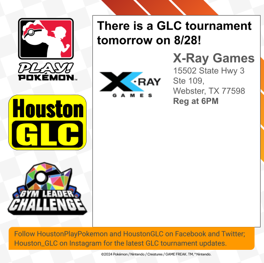 HoustonGLC's tweet photo. HOUSTON GLC TOURNAMENT HAPPENING TOMORROW! https://t.co/z6KCo5qi9P