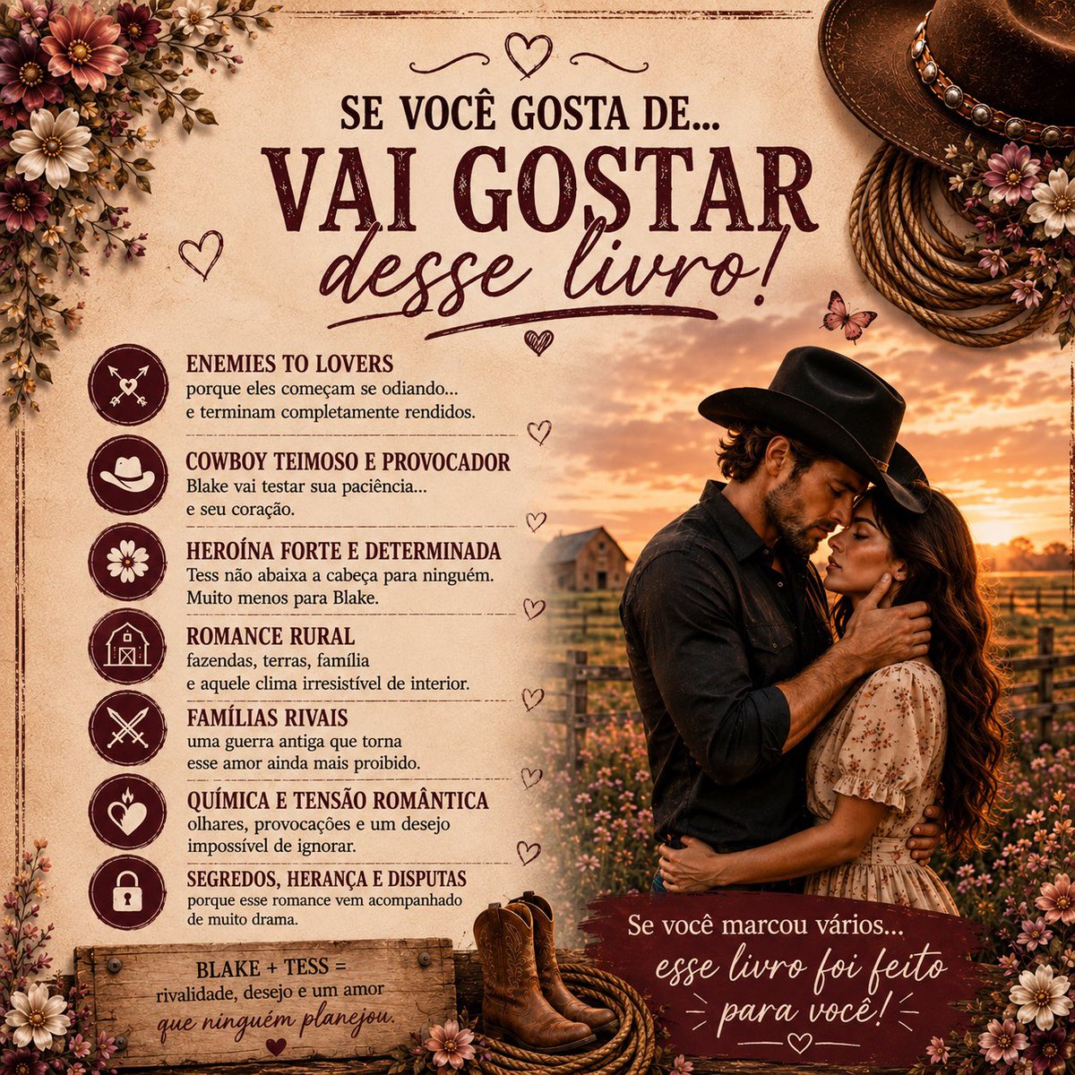 annabooks67's tweet photo. Blake + Tess = rivalidade, desejo e um amor que ninguém planejou. 🤠❤️ https://t.co/rSXOsNpbr6