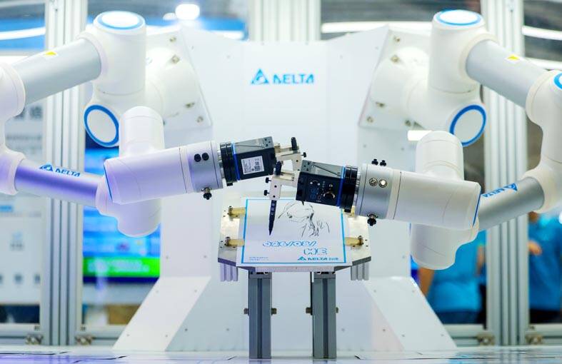 IndGuideAsia's tweet photo. Delta Showcases Embodied AI Dual-Arm Robot Platform and AI-Enhanced Production Line Digital Twin at Automation Taipei 2026
Read here: https://t.co/l96vxz759S
Find more news at https://t.co/snRZ3jMJ3H
#industrialguideasia #industrialnews #manufacturingnews https://t.co/gJqsNVEqkh