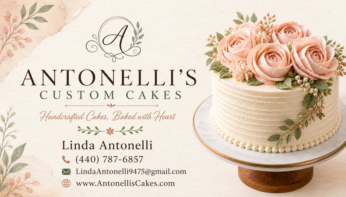 AGI_Logic's tweet photo. Antonelli’s Cakes has a new website live!

If you’re in the Oak Hill, Florida area and have a celebration coming up, take a look at Linda's custom cake work.

https://t.co/wM1yYHvubl

#CustomCakes #OakHillFL #FloridaSmallBusiness #AGILogic https://t.co/If6VlYOZtP