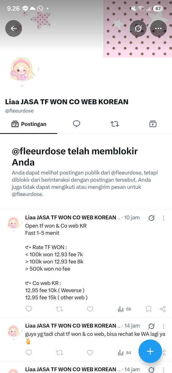 blueestar_'s tweet photo. Yeee di blokir anying. Takut apasii kaa wong aku cuma mints refund doangg~~ 
Kan hak gue ituu. Sukanya ko makan duit haram :( https://t.co/ncIPEFa6va