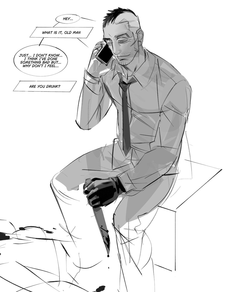 namphaknok's tweet photo. One bad day at the office 
(serial killer ✳️🔪 x coworker/drinking buddy? 🦌) https://t.co/NNJg0jTFKo