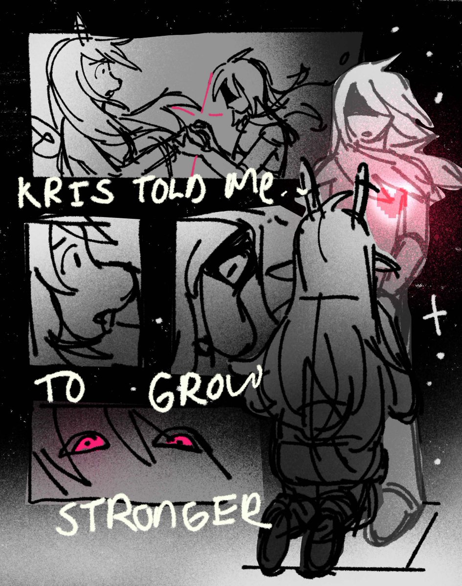 Zucchini_draws's tweet photo. Growing stronger WIP ❤️
#deltarune #kris #noelle https://t.co/syJDJmQBU5