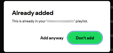 NorthernAutumn's tweet photo. Hey @SpotifyCares. I recently switched back after a few years on #TIDAL. Can you please stop flashbanging me with these white mode modals when I'm using dark mode on desktop? #Spotify #DoesSpotifyCare https://t.co/7LOlvFzYH0