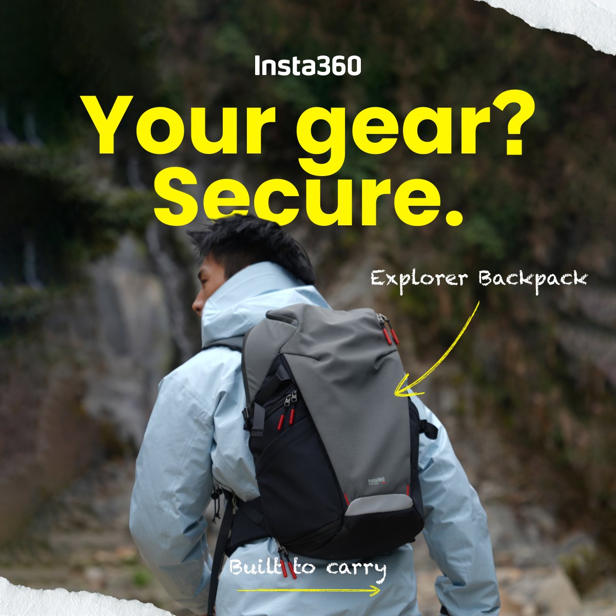 insta360's tweet photo. SWIPE → The ultimate carry option has landed.

Meet the Insta360 Explorer Backpack: Built to carry your full loadout for shooting on the go. 

✅ Built to mount and hold multiple cameras simultaneously
✅ Thoughtful design for secure storage
✅ Vertical mounting support for selfie sticks
✅ Water-resistant, comes with charging cable and lens cloth
✅ Available in White/Teal or Black/Gray

Available now at https://t.co/GBhnRjEzCO