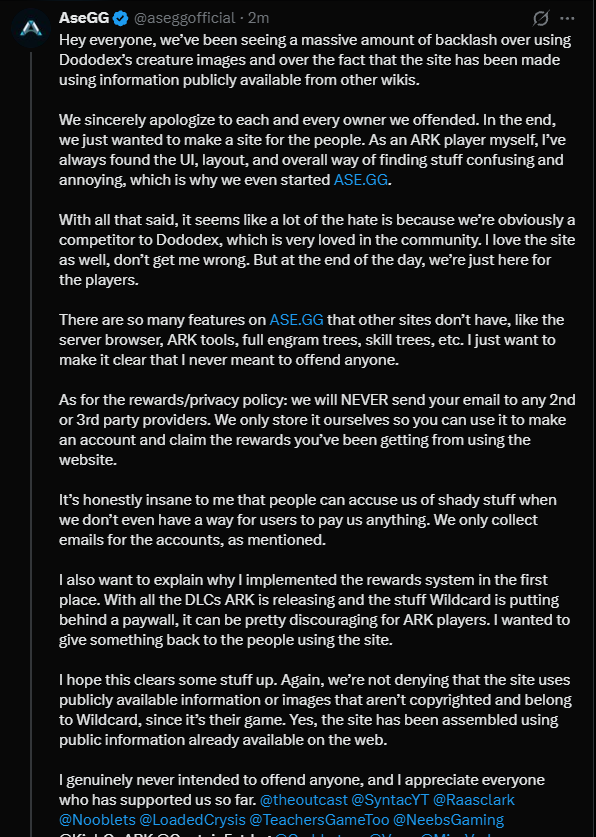 TheOutcast8539's tweet photo. @aseggofficial please read this in full for anyone who wants more info. this was from the ase team, not me. This clears things up better on their side. i dont know how to repost it properly so just look at the account https://t.co/xAUQ6Cwdna