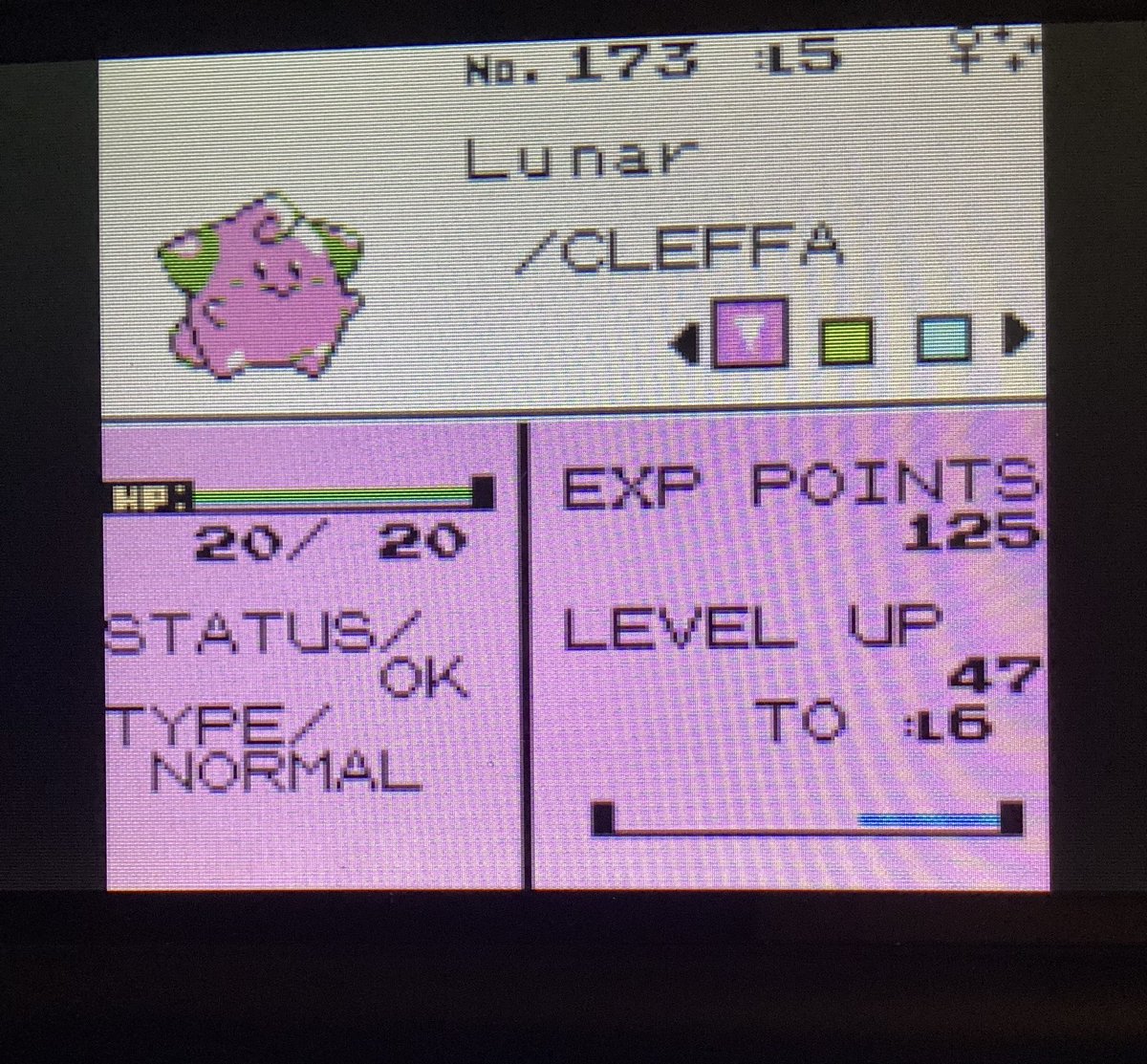 IllTuffYouUp's tweet photo. Playing through crystal and got shiny cleffa on the FIRST odd egg hatch lol, it was even the one I wanted how am I this lucky 🥹 https://t.co/m6jqMt7qyP