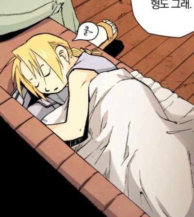 FullmetalRainy's tweet photo. Underrated Ed fact is that he sleeps a ridiculous amount to fuel Al’s body. people talk about how much he eats but not how much he sleeps… he’s literally such a sleepy little guy… https://t.co/kvlqCRFyfb