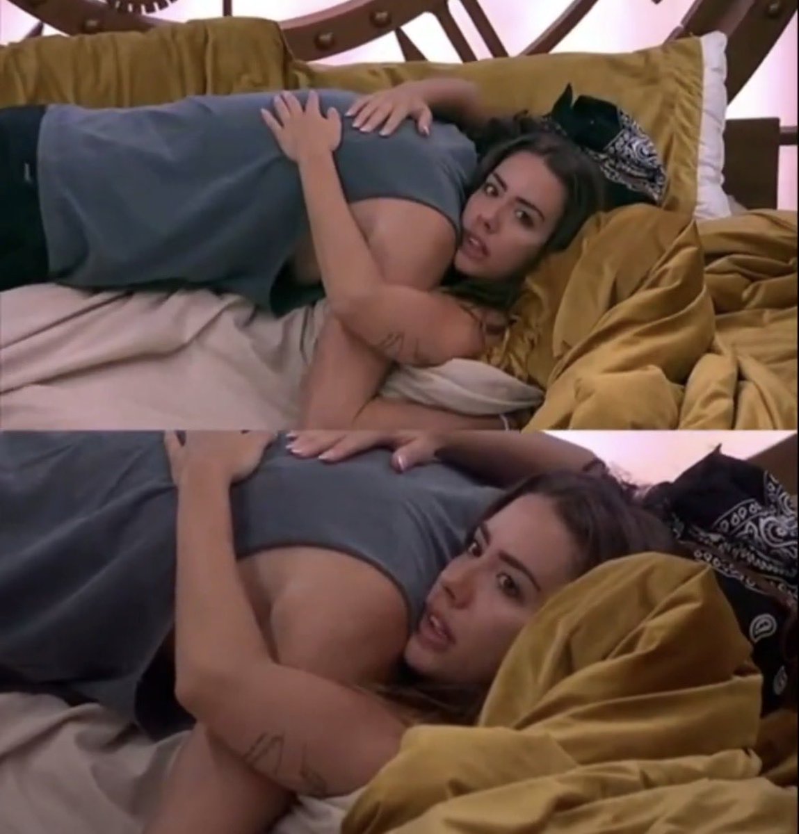 goopcoin's tweet photo. Her face saying everything Barrett you are really gross #bb28 https://t.co/ozKU44wnPs
