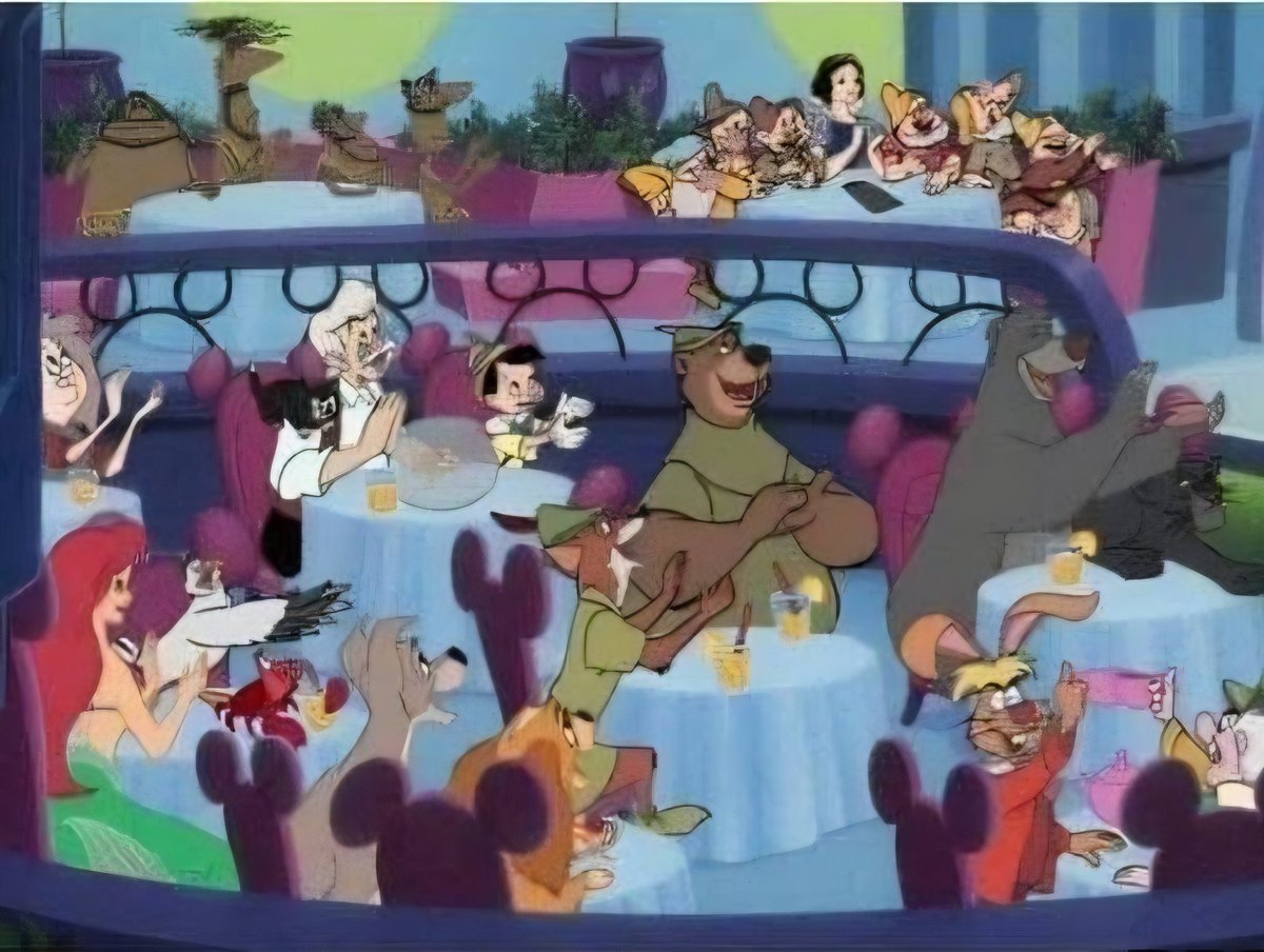 YaGirlTaylorTot's tweet photo. What Disney really needs to do is bring back the House of Mouse, but a much updated and revamped version. I need to see the different art styles between traditional and CGI animation in one room like how they did with Once Upon a Studio. It's vital to my health actually https://t.co/LvIZgMDSEp