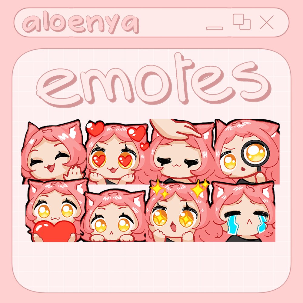 AloeNyaa's tweet photo. Terminei meus emotes, gostaram? também faço comixo de emoteess!! https://t.co/h8JHiDaNkx