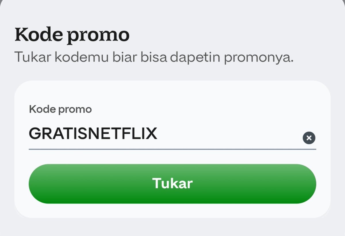 RacunBelanja's tweet photo. Restock voucher di app gopay
Gratis Netflix 1 bulan

Kode promo:
GRATISNETFLIX https://t.co/aD2L0DWmF1