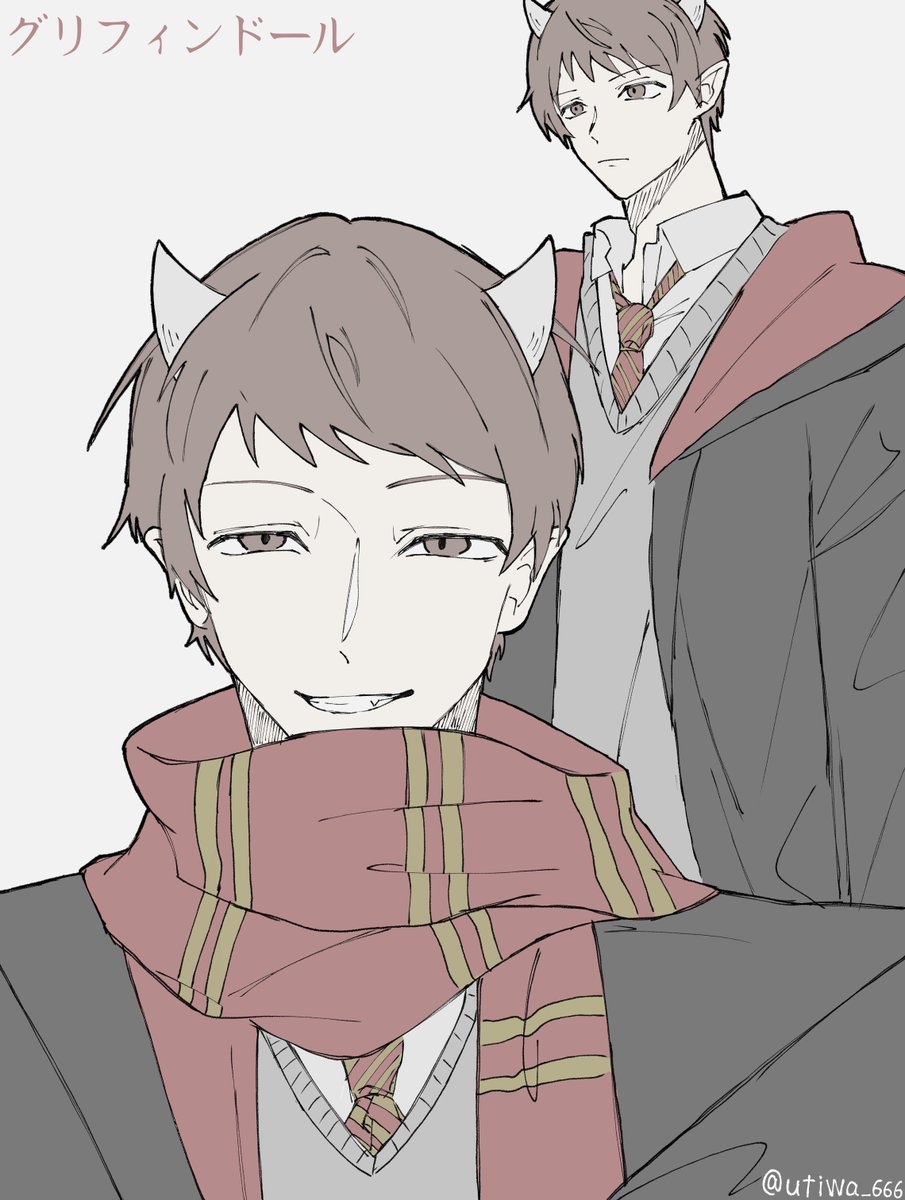 utiwa_666's tweet photo. ハリポタパロ
ダンタリオン家は基本グリフィンドールが多そう🤔後で他の人も描く https://t.co/MD706z7kSo