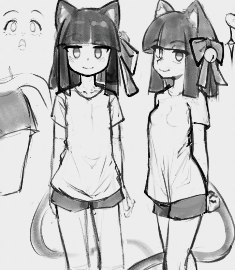 Dorenekochan's tweet photo. Cat sketch https://t.co/dcKwaM6zfX