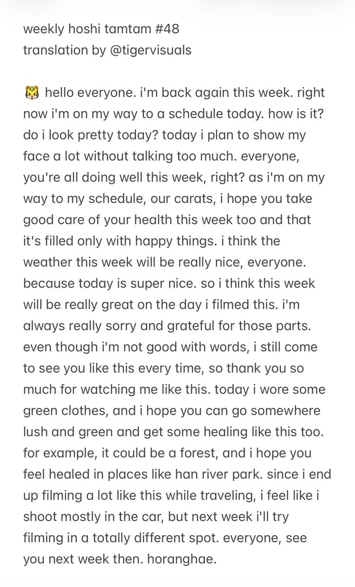 tigervisuals's tweet photo. weekly #호시 tamtam #48

🐯 i hope you take good care of your health this week too and that it's filled only with happy things https://t.co/u6PpujaEyn
