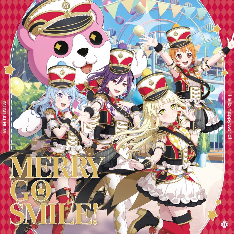 bang_dream_info's tweet photo. ＼新情報🎉／

 ハロー、ハッピーワールド！ ミニAlbum
「MERRY GO SMILE!」🎪

🎊12/16(水) リリース決定🎊

OSTER projectさん提供曲を含む5曲を収録♪

グッズ付初回生産限定盤には、
アクリルスタンド5種セットが付属🎁

💿CD詳細
https://t.co/2OiYvUTuOn

#MERRYGOSMILE
#バンドリ #ハロハピ https://t.co/BQcx00qQaT