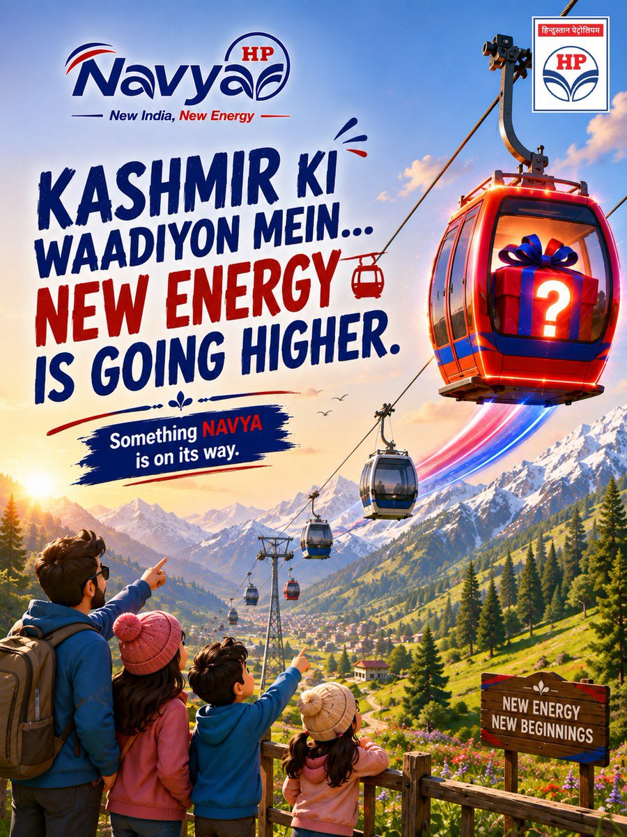 HPCL_KochiLPG's tweet photo. Kashmir ki waadiyon ne hamesha nazarein buland rakhi hain.
Ab New Energy bhi nayi unchaiyon ki taraf badh rahi hai! 

Kashmir, ready to go higher with NAVYA?

#HPNavya #Kashmir #Gulmarg #GulmargGondola #SomethingNavya #NewEnergy #NewIndiaNewEnergy @HPCL @HPGAS_HQO https://t.co/qPf6ppGfjf