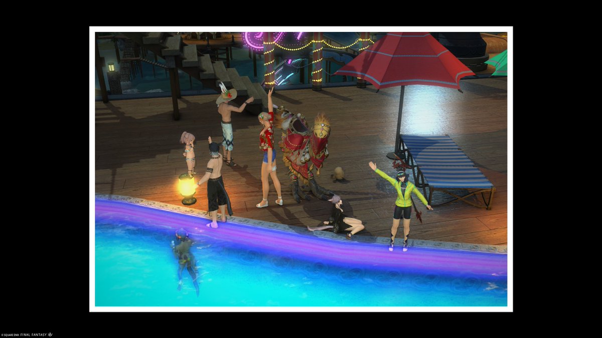 genbuFFXIV's tweet photo. ひと夏の思い出！ワイワイ楽しい！！✨
あ、今日の誕生日会行けないので、ここで水着SSあげとこう！
#ナイメロFF14 https://t.co/TIVzbLDbFG