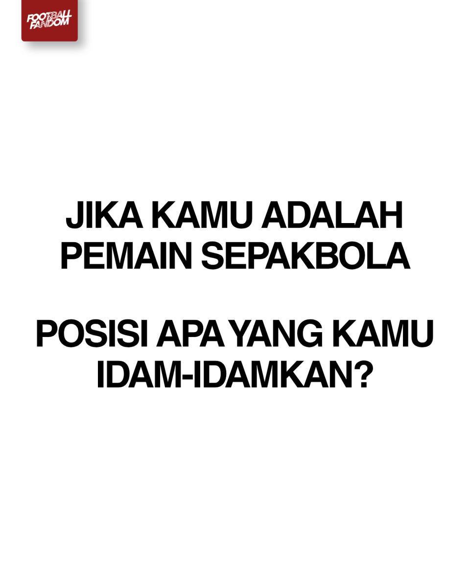 Fandom_ID's tweet photo. Kalau sy mungkin penjaga gawang

kl kalian? https://t.co/5xVBvyuPmH