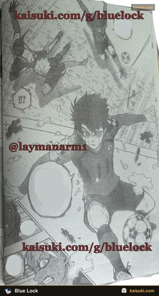 manga_leaks's tweet photo. SPOILERS BLUE LOCK 358 (Parte 2):
A bola chega no Karasu que comanda o ataque. Anri diz que aquela é a formação de "3 cabeças e 6 patas".
Shidou se movimenta, Karasu toca pra Hiori que manda pro Shidou, que ao ser reconhecido como ás, diz ser a liberdade.
#bluelock #bluelock358 https://t.co/miQnSzjUwO