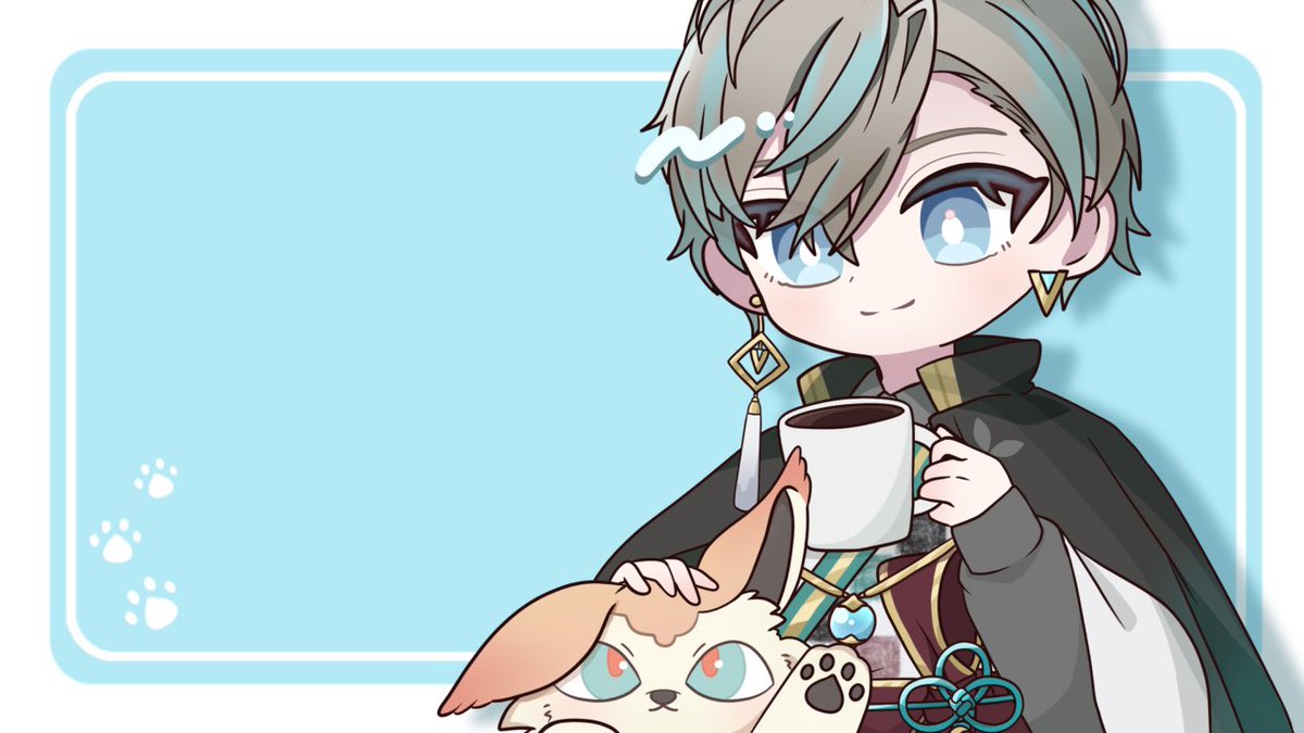 Cox2artrium's tweet photo. ☕️🐾
 #描いた晴  #サムネ甲斐田 https://t.co/Z5aPXIgxyJ