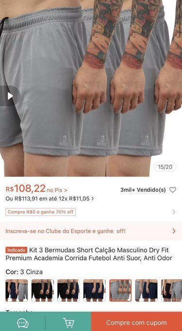 Mendigosdooc's tweet photo. Kit de short dryfit, perfeito para mostrar o volumão na smart fit 

 https://t.co/bBHr1c4bqm https://t.co/MePZgciBz3
