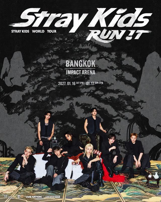 ThaiTicketMajor's tweet photo. Stray Kids World Tour <RUN IT BANGKOK> 

📆วันที่แสดง : วันเสาร์ที่ 16 และ วันอาทิตย์ที่ 17 มกราคม 2570
📍สถานที่แสดง : อิมแพ็ค อารีน่า 
⏰เวลาแสดง : 17.00 น.
💰ราคาบัตร 
VIP บัตรนั่ง: 6,900 บาท
VIP บัตรยืน: 6,800 บาท
บัตรยืน โซน STL/STR: 5,300 บาท
บัตรนั่ง: 3,000 – 6,500 บาท
🗓️วันเปิดจำหน่ายบัตร 
STAY 6TH GENERATION PRESALE : วันจันทร์ที่ 21 กันยายน 2569 (10:00 - 22:00 น.)
LIVE NATION TERO PRESALE :  วันอังคารที่ 22 กันยายน 2569 (10:00 - 22:00 น.)
PUBLIC SALE :  วันพุธที่ 23 กันยายน 2569 (10:00 น. เป็นต้นไป)
🎫รายละเอียดจำหน่ายบัตร : https://t.co/xKMaF31RWO
☎️TTM Call Center 02-262-3456

#StrayKids #스트레이키즈 #RUN_IT #YouMakeStrayKidsStay #RUN_IT_BANGKOK #RUN_IT_ASIA #Thaiticketmajor #TicketMasterTH