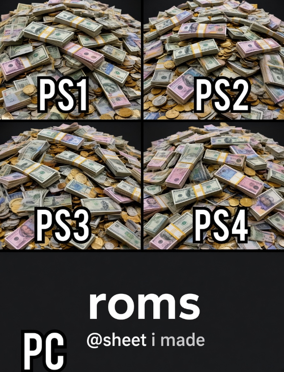 sheetimade's tweet photo. Instead of demanding physical copies you should sell everything and take the rom pill https://t.co/9f0Q6koDGu