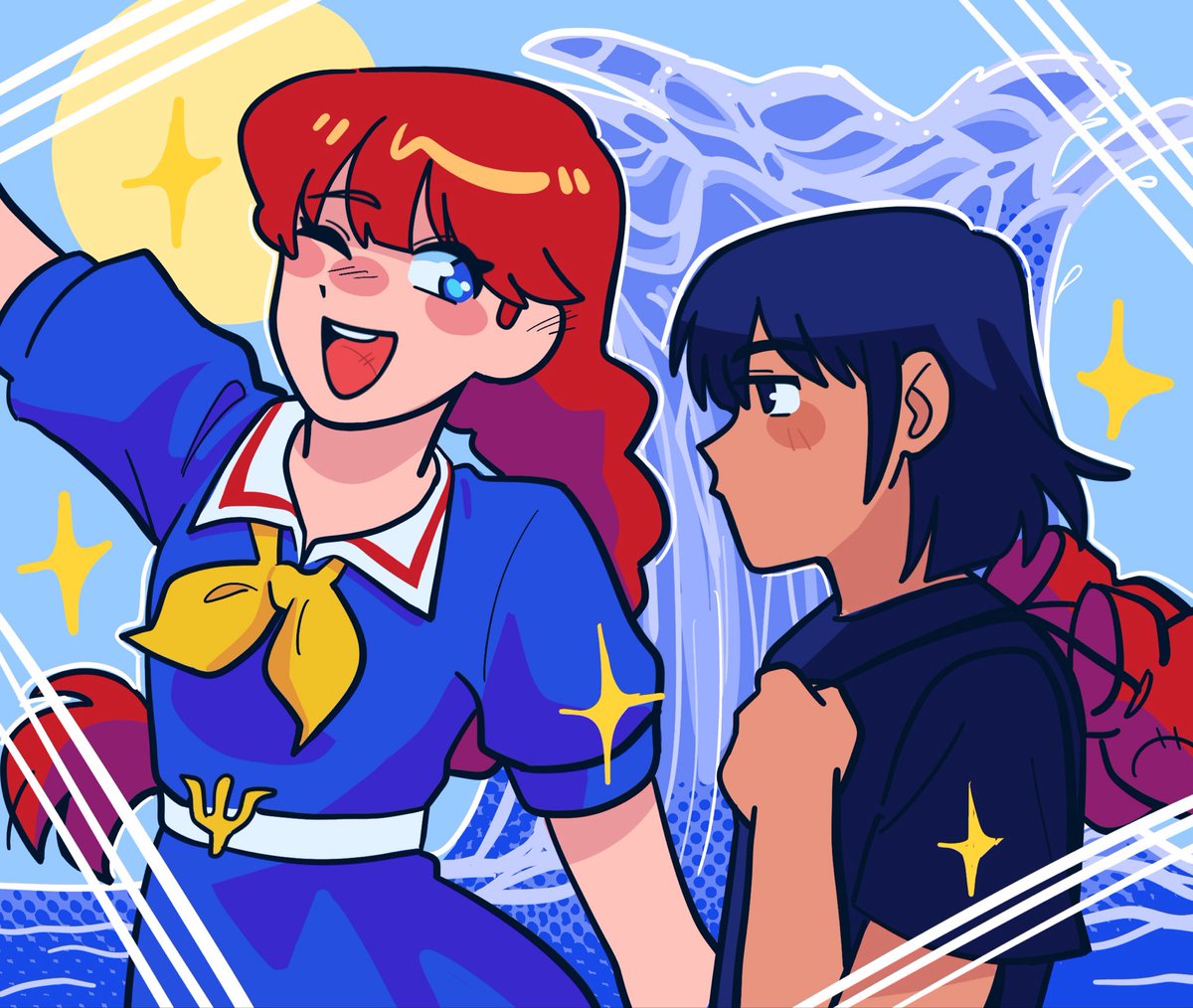 Redpksp's tweet photo. what do you even do if a mermaid girl falls from the sky and follows you around?
#GoodbyeLara #さよならララ https://t.co/Bm3z4vV8xB