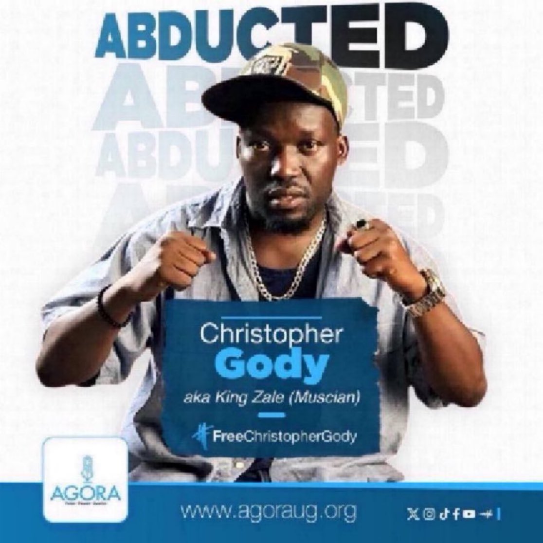 PSSEKABIR's tweet photo. DAY 125, 

Comrade Christopher Gody (King Zale) was abducted from Kamwokya by armed men and taken to an undisclosed location.
 
WHERE IS HE?
#FreeKingZale 
#FreeUgandaNow https://t.co/4AVMTUs4Pc