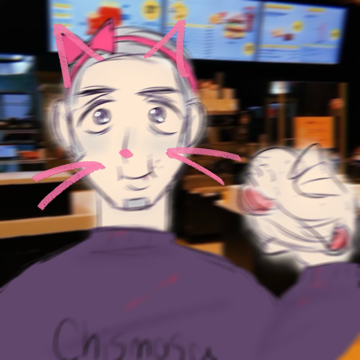 sugiosomaeater's tweet photo. I’m what? Totally made you cute with bow and filter and you call me fat!!!! https://t.co/kJNNsraMKJ