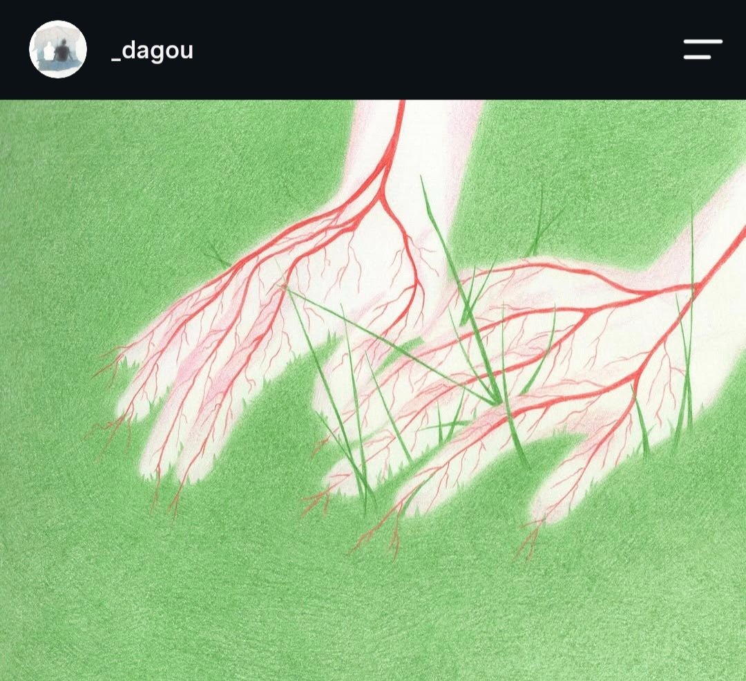 hltybeings's tweet photo. found this illustration today and the detail with the veins blending into roots truly show how our bodies are meant to be grounded.
it makes you think about how much kids get from simply being outdoors.
Grass, soil, textures, movement.
#touchgrass #playoutdoors https://t.co/lj14LFVc8f