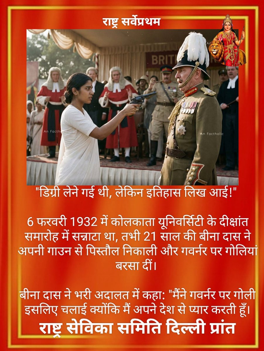 SamitiSamvaad's tweet photo. स्वतंत्रता संग्राम की साहसी सेनानी बीना दास ने अपने अदम्य साहस और देशभक्ति से एक नई उदाहरण स्थापित की। देश और समाज के प्रति उनके उल्लेखनीय योगदान के लिए उन्हें पद्मश्री से सम्मानित किया गया। उनकी जयंती पर इस प्रेरणादायी वीरांगना को सादर नमन
#BinaDas
#FreedomFighter
#PadmaShri https://t.co/szHaV5r6OS